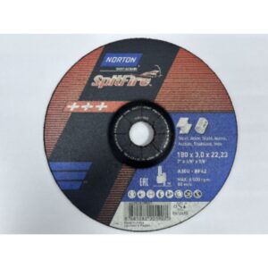 NORTON SPITFIRE CUTTING DISC -STAINLESS STEEL - 180 x 3 x 22.23 MM