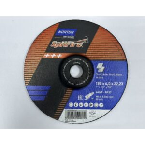 NORTON SPITFIRE GRINDING DISC - STEEL - 180 x 6 x 22.23 MM