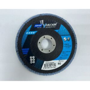 NORTON VULCAN FLAP DISC - INOX - 125 x 22.23 MM - GRIT 80 - ZIRCONIUM
